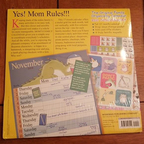 Sandra Boyton "Moms Family Calendar" 2018 - Picture 2 of 3